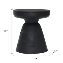 Load image into Gallery viewer, 18" Solid Wood Round End Table - Black
