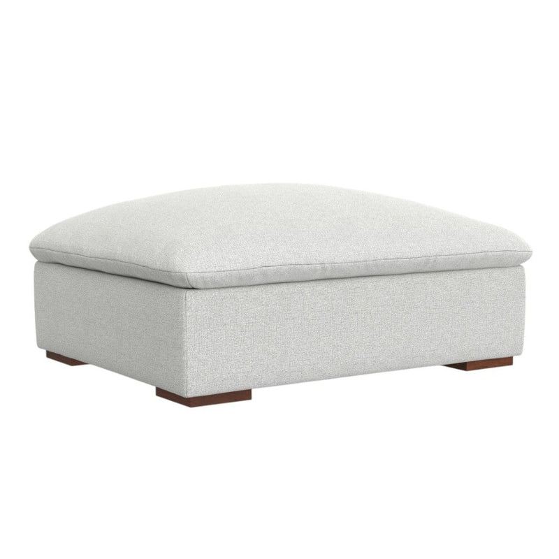Fabric Ottoman - Gray And Brown
