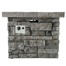 Load image into Gallery viewer, Outdoor Square Propane Fire Pit 40, 000 Btu - Gray
