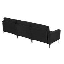 Load image into Gallery viewer, [VIDEO provided] [New] 103.5*59&quot; Modern L-shaped Sectional Sofa, 4-seat Velvet Fabric Couch Set with Convertible Ottoman,Freely Combinable Sofa for Living Room, Apartment, Office,Apartment,2 Colors
