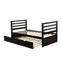 Load image into Gallery viewer, Orisfur. Twin Bunk Beds for Kids with Safety Rail and Movable Trundle bed
