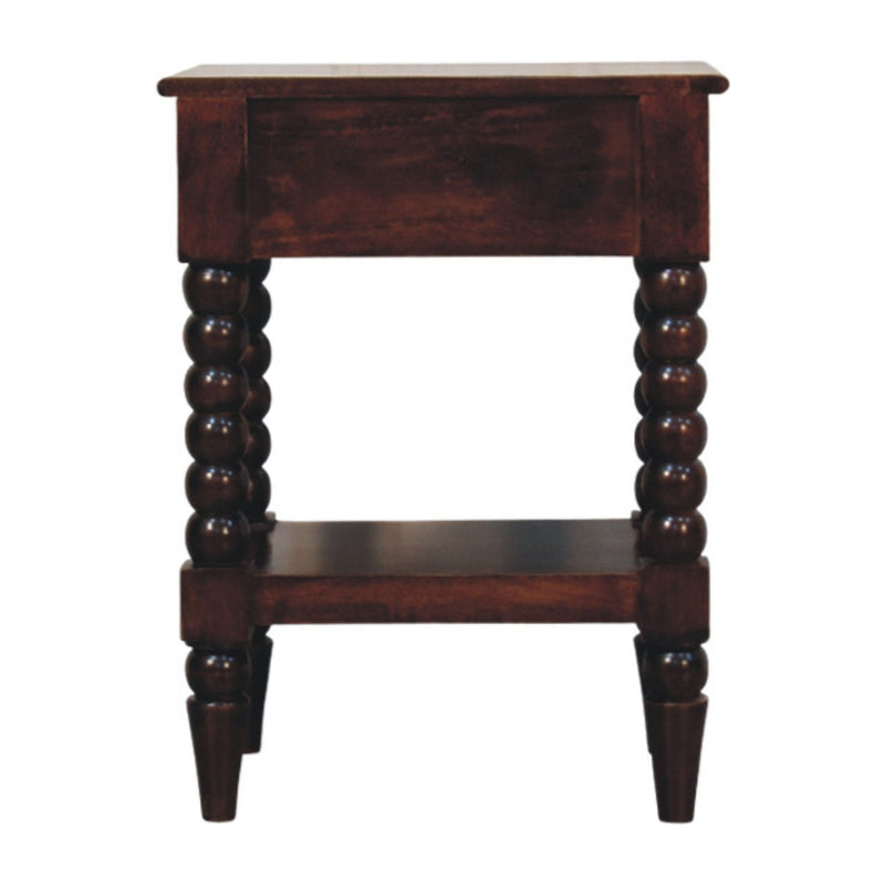 24" Solid Wood Two Drawer Nightstand - Brown
