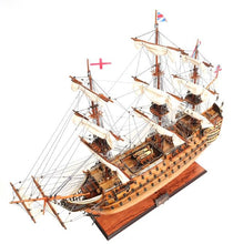 Load image into Gallery viewer, Hand Painted HMS Victory Bottom Model Boat - Brown / Copper
