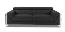 Load image into Gallery viewer, Italian Leather Sofa &amp; Silver Legs - Gray
