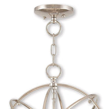Load image into Gallery viewer, 17'' Three-Light Dimmable Chandelier With Shades - Nickel

