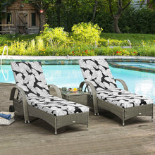 Load image into Gallery viewer, 2 Piece Chaise Lounge Chair Cushion Set With Ties
