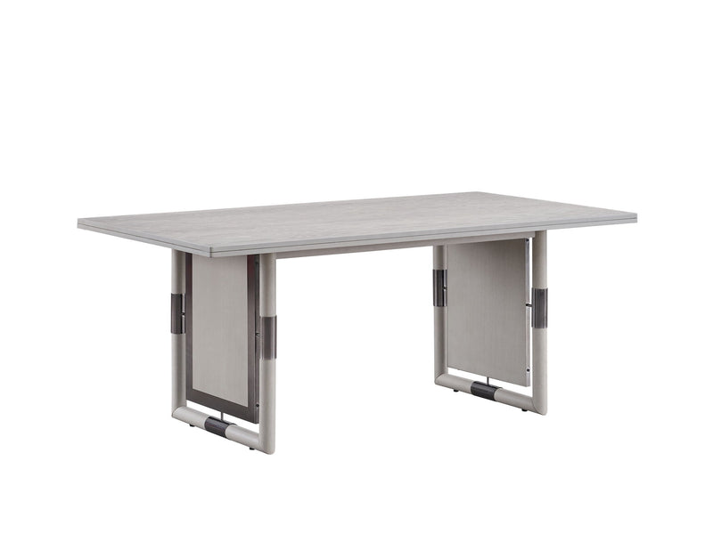 72" Wood Double Pedestal Base Dining Table - Natural