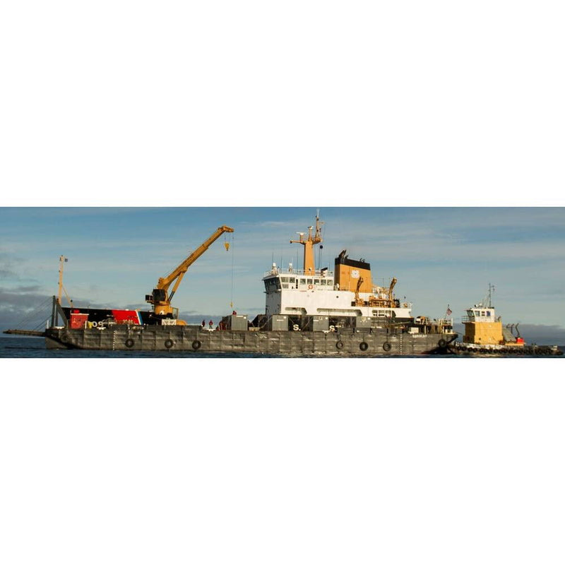 Hand Painted Model Boat (624555) - Dark Gray / White