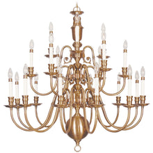 Load image into Gallery viewer, 40" Multi Light Dimmable Chandelier With Shades - Brass
