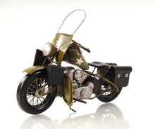 Load image into Gallery viewer, c1942 U.S. Army Motorcycle Sculpture - Green
