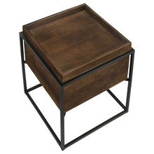 Load image into Gallery viewer, Ondrej - Square Accent Side Table With Removable Tray - Dark Brown

