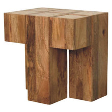 Load image into Gallery viewer, Marble Block End Table - Oak
