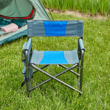 Load image into Gallery viewer, Padded Folding Outdoor Chair With Storage Pockets, Lightweight Oversized Directors Chair For Indoor, Outdoor Camping, Picnics And Fishing
