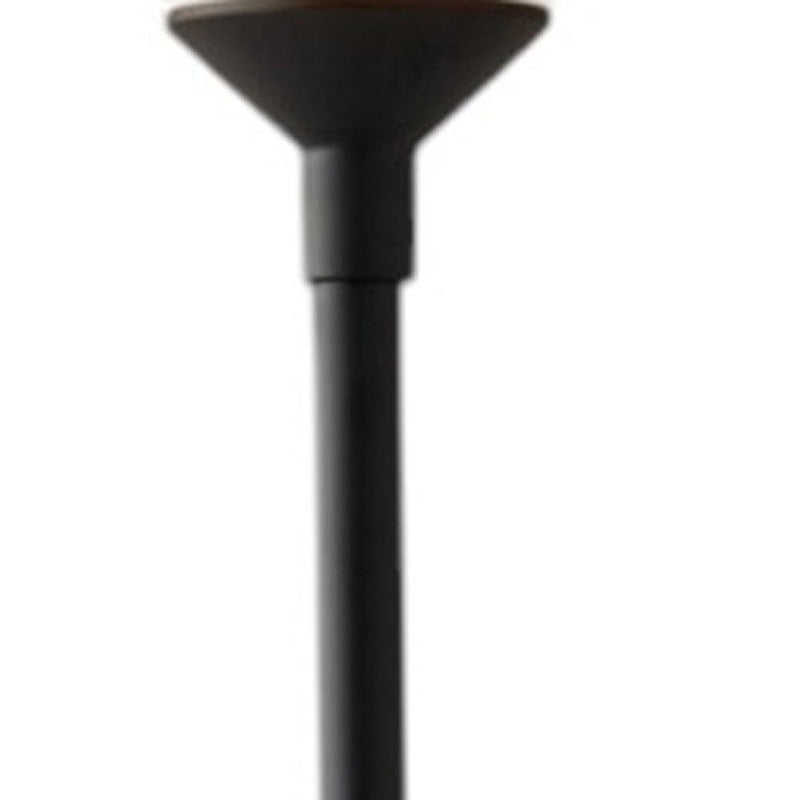 Torchiere Floor Lamp With White Cone Shade - Black