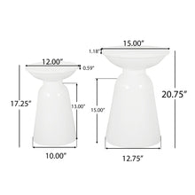 Load image into Gallery viewer, Serenita - Outdoor Side Tables With Flared Design (Set of 2)
