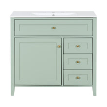 Load image into Gallery viewer, Bathroom Vanity With Sink, Cabinet With 3 Drawers And Adjustable Shelf
