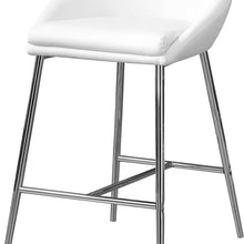 Load image into Gallery viewer, Metal Low Back Bar Chairs (Set of 2) - White And Silver
