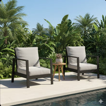Load image into Gallery viewer, All-Weather Ergonomic Patio Armchairs With Thick Cushions (Set of 2)
