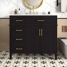 Load image into Gallery viewer, Bathroom Vanity With Sink, 4 Drawers, 2 Doors
