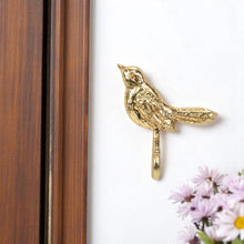 Load image into Gallery viewer, 5" Cast Iron Bird Wall Hook - Gold
