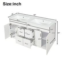 Load image into Gallery viewer, Bathroom Vanity With 2 Doors, 2 Drawers, Adjustable Shelf, Hidden Slides &amp; Soft Close Hinges
