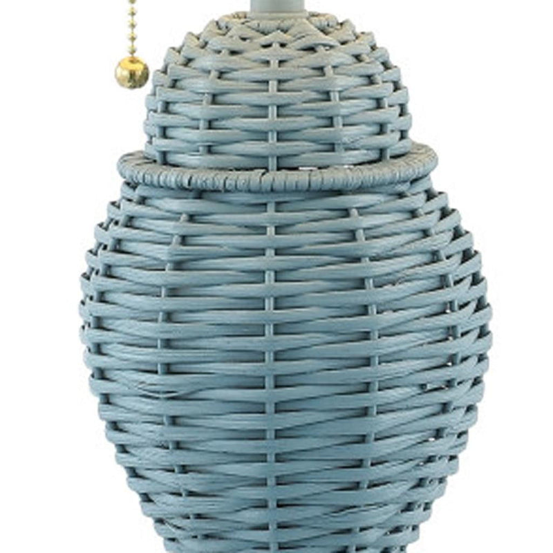 Urn Table Lamps With Empire Shades (Set of 2) - Blue