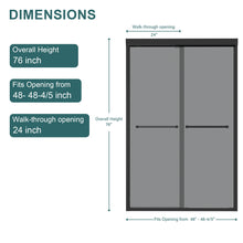 Load image into Gallery viewer, Double Sliding Glass Shower Door 8Mm Tempered Glass With Stainless Steel Frame - Matte Black
