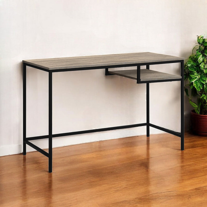 22" Computer Desk - Taupe And Black