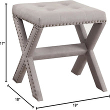 Load image into Gallery viewer, Upholstered Accent Bench With Nailhead Trim
