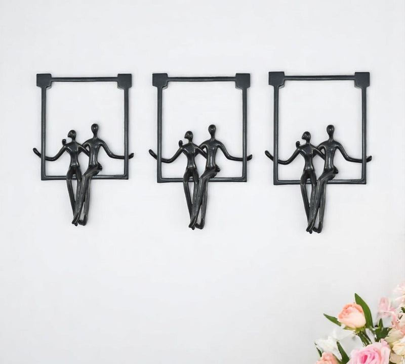 People Tabletop Sculpture (Set of 3) (568368) - Black