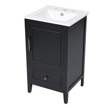 Load image into Gallery viewer, Modern Bathroom Vanity With Sink, Cabinet Storage, Drawer &amp; Adjustable Feet
