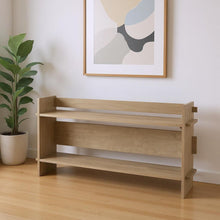 Load image into Gallery viewer, 76" Solid Wood Distressed Solid Console Table With Shelf - Light Gray
