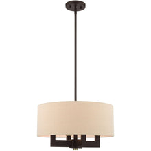 Load image into Gallery viewer, Four Light Dimmable Chandelier With Shades - Bronze
