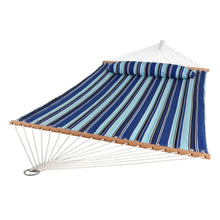 Load image into Gallery viewer, Light Striped Double Hammock - Blue
