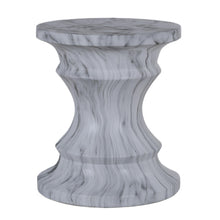 Load image into Gallery viewer, Geometric Round Outdoor End Table - Marble
