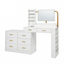 Load image into Gallery viewer, Modern 8 Drawer Dresser For Bedroom Ample Storage Wide Chest Of Drawers, Sturdy &amp; Safe - White
