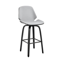 Load image into Gallery viewer, 20" x 19" x 40" Iron Swivel Counter Height Bar Chair - Gray And Black
