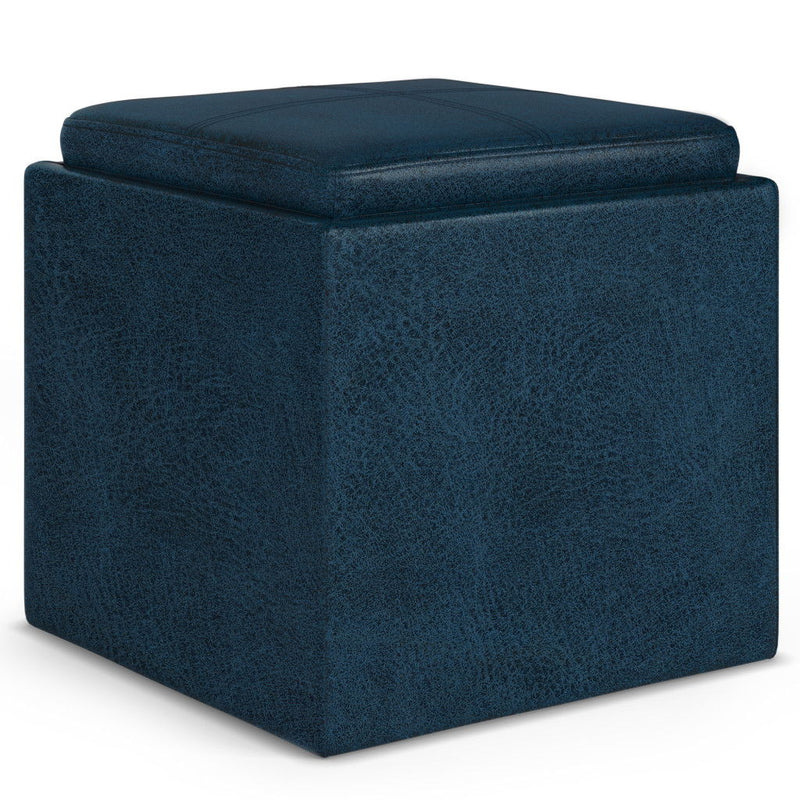 Upholstery Storage Ottoman - Blue
