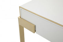 Load image into Gallery viewer, One Drawer Nightstand - Champagne Gold And White

