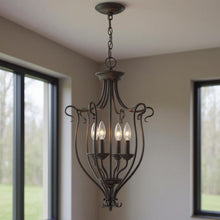 Load image into Gallery viewer, 27'' Four Light Dimmable Chandelier With Shades - Bronze
