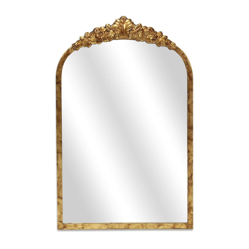 16" Metal Arch Accent Mirror - Gold
