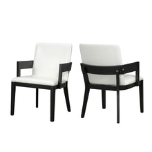 Load image into Gallery viewer, Modern Glossy Dining Chairs (Set of 2), Elegant Upholstery And Ergonomic Design - Black White
