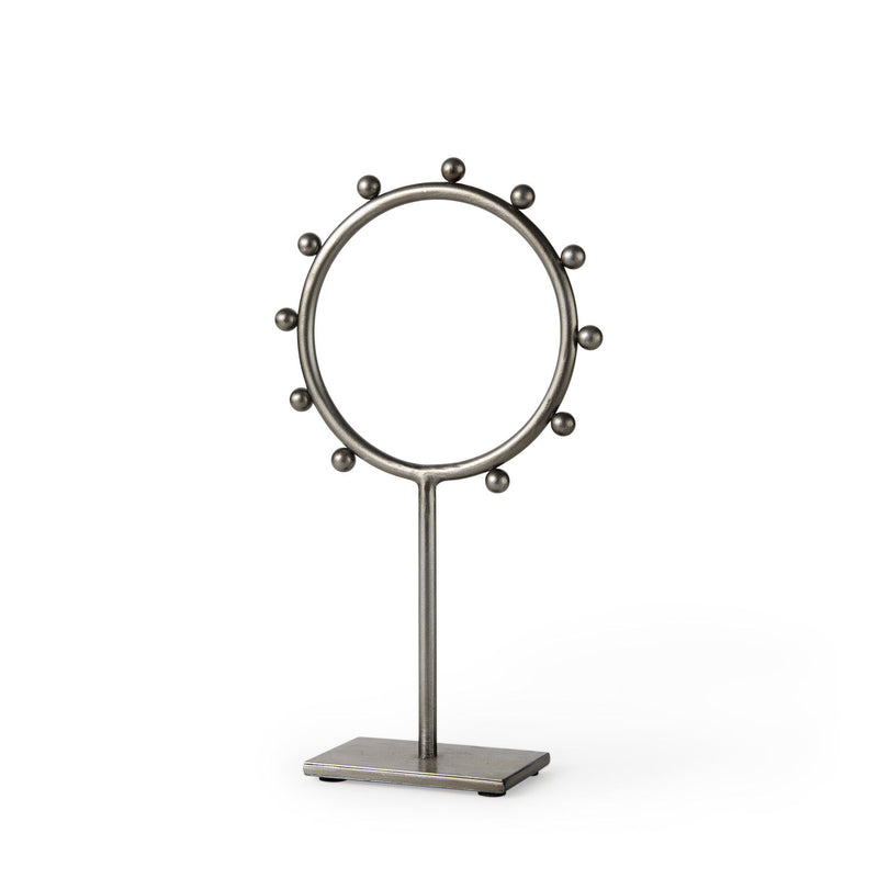Circle Tabletop Sculpture (608694) - Gray