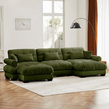 Load image into Gallery viewer, Super Comfort Oversized Modular Sectional Sofa With Movable Ottoman

