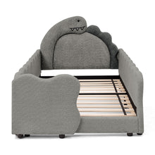 Load image into Gallery viewer, Cute Dinosaur Shaped Bed With Safety Guardrail, Toddler Frame
