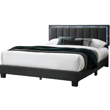 Load image into Gallery viewer, Bed With Channel Tufting And Built In LED Headboard

