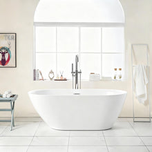 Load image into Gallery viewer, Glossy Freestanding Bathtub With Pop Up Drain
