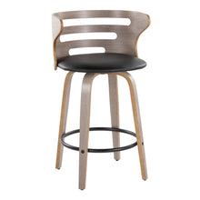 Load image into Gallery viewer, Cosini - Mid Century Modern Fixed Height Barstool With Swivel And Round Footrest (Set of 2)

