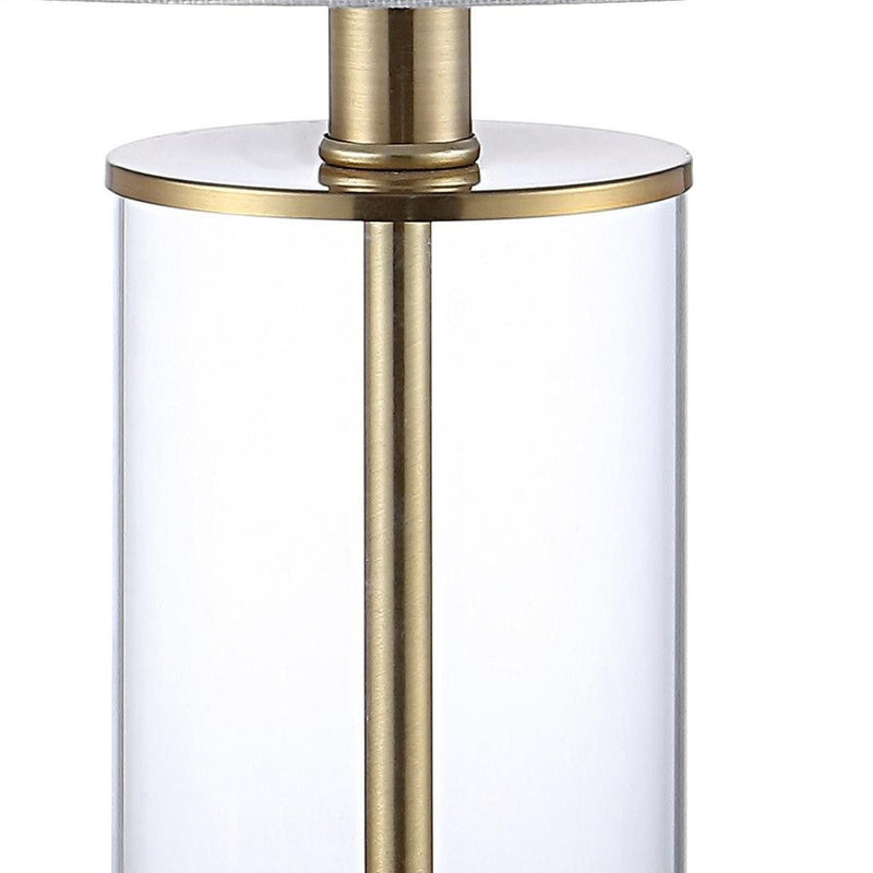 USB Table Lamps With Drum Shades (Set of 2) - Brass