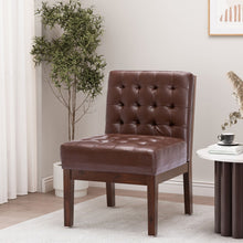 Load image into Gallery viewer, Contemporary Accent Chair With Tufted Waffle Stitch - Dark Brown

